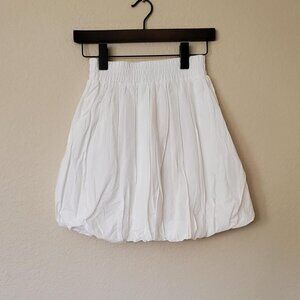 ASOS DESIGN Cotton Puffball Mini Skirt in White size 4US